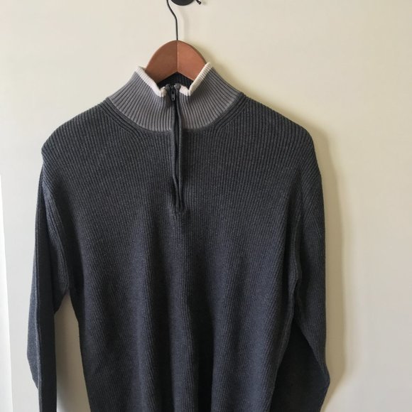 GAP Men 1/4 Zip Cotton Pullover Sweater Size L - Picture 8 of 13